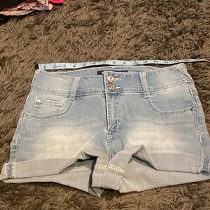 Wallflower Light Blue Jean stretchy Shorts